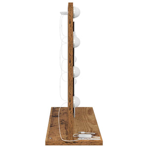 Rechteckiger Altholz Waschtischspiegel 60x45 cm