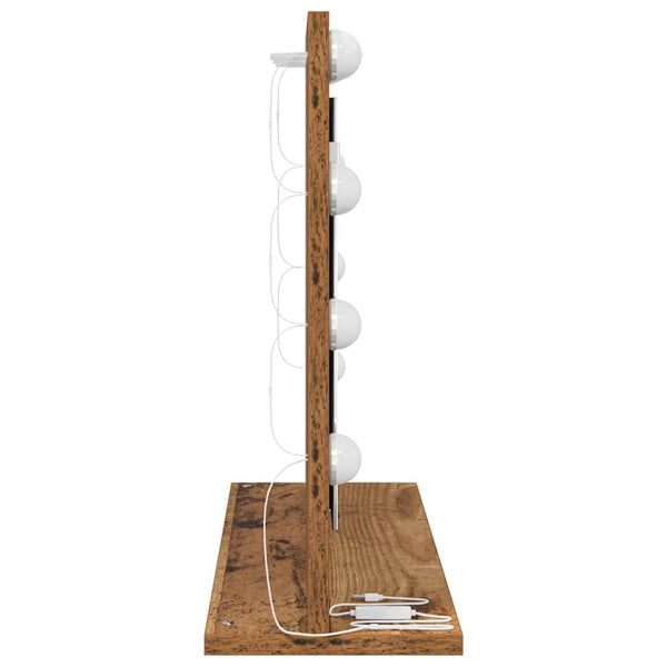 Rechteckiger Altholz Waschtischspiegel 60x45 cm