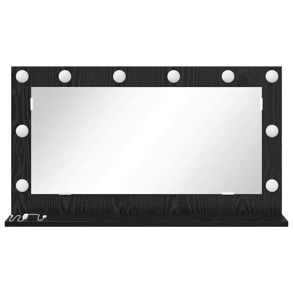 Waschtischspiegel Schwarz Eiche 80x45 cm