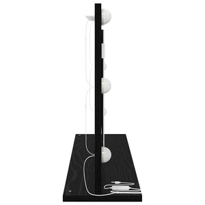 Waschtischspiegel Schwarz Eiche 80x45 cm