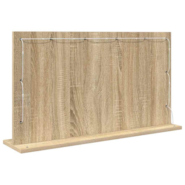 Rechteckiger Waschtischspiegel Sonoma-Eiche 80x45 cm