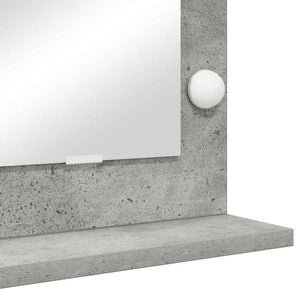 Rechteckiger Waschtischspiegel Beton Grau 80x45 cm