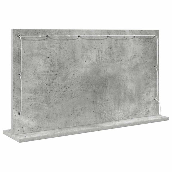 Rechteckiger Waschtischspiegel Beton Grau 80x45 cm