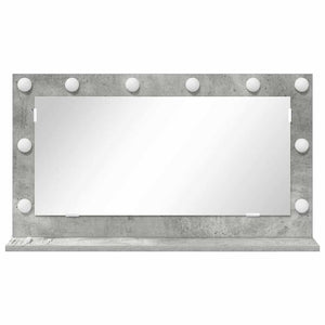 Rechteckiger Waschtischspiegel Beton Grau 80x45 cm