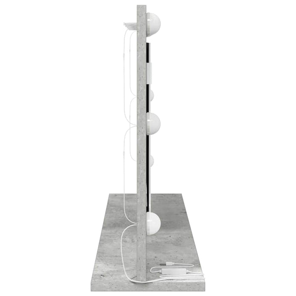 Rechteckiger Waschtischspiegel Beton Grau 80x45 cm