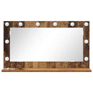 Rechteckiger Altholz Waschtischspiegel 80x45 cm