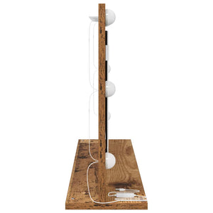 Rechteckiger Altholz Waschtischspiegel 80x45 cm