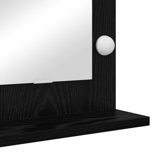 Waschtischspiegel Schwarz Eichenoptik 100 cm