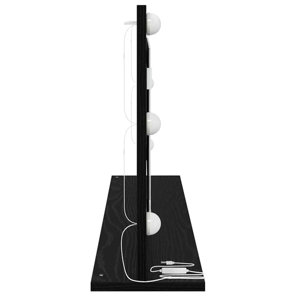 Waschtischspiegel Schwarz Eichenoptik 100 cm