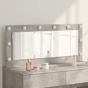 Rechteckiger Waschtischspiegel Beton Grau 100x45 cm