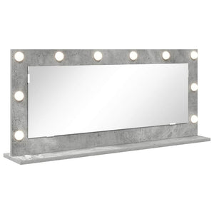 Rechteckiger Waschtischspiegel Beton Grau 100x45 cm