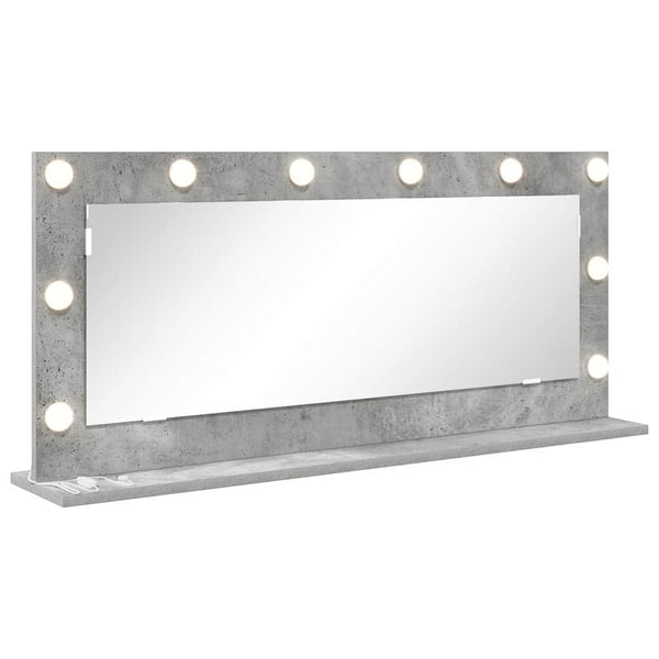 Rechteckiger Waschtischspiegel Beton Grau 100x45 cm