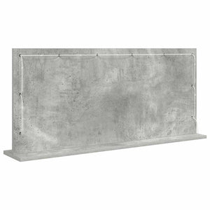 Rechteckiger Waschtischspiegel Beton Grau 100x45 cm