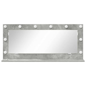 Rechteckiger Waschtischspiegel Beton Grau 100x45 cm