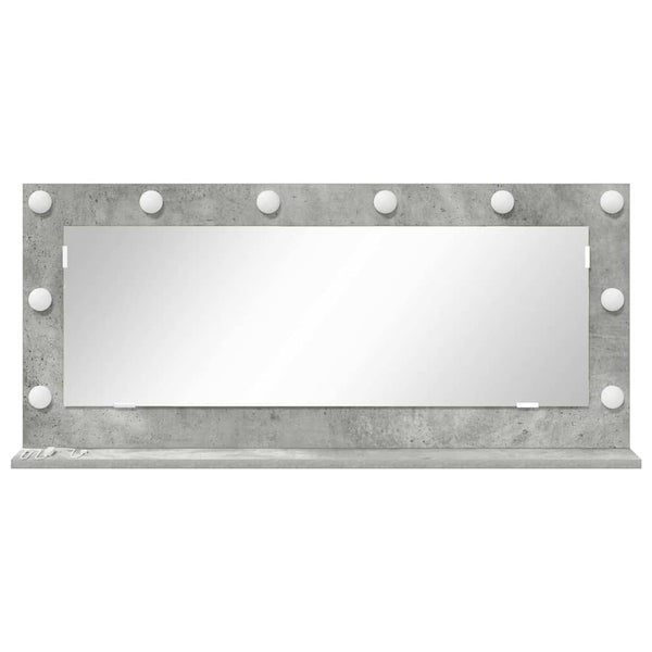 Rechteckiger Waschtischspiegel Beton Grau 100x45 cm
