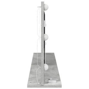Rechteckiger Waschtischspiegel Beton Grau 100x45 cm