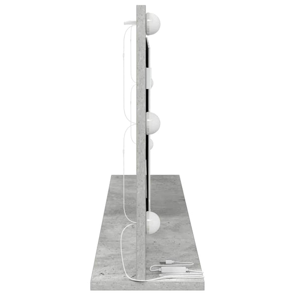 Rechteckiger Waschtischspiegel Beton Grau 100x45 cm