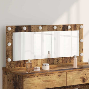 Rechteckiger Waschtischspiegel Altholz 100x45 cm