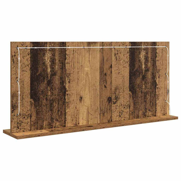 Rechteckiger Waschtischspiegel Altholz 100x45 cm