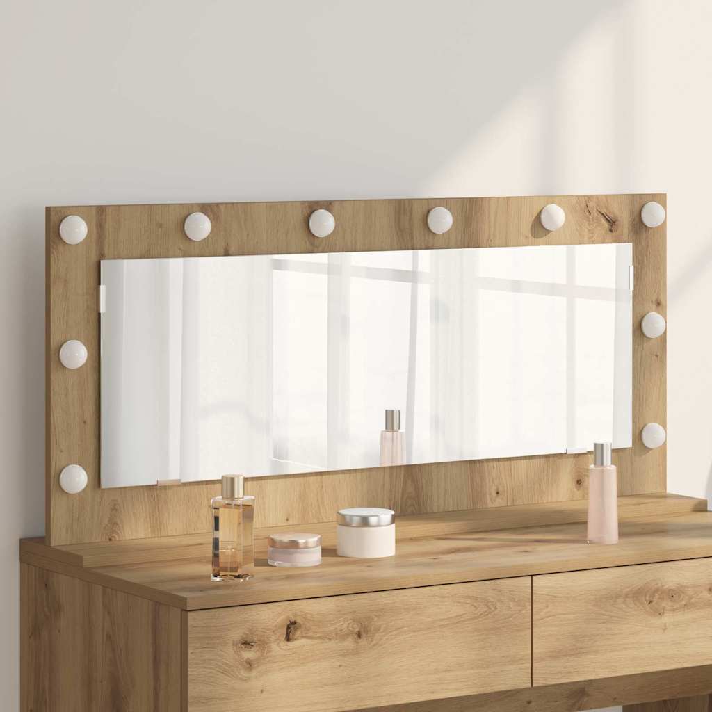Rechteckiger Waschtischspiegel Artisan Eiche 100x45 cm