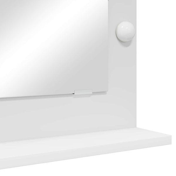 Waschtischspiegel Weiß 70x50 cm mit LED