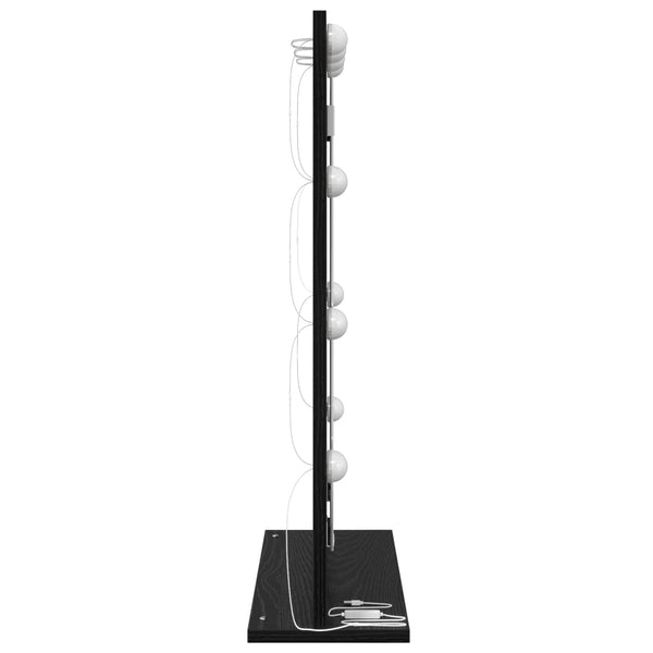 Waschtischspiegel Schwarz Eichen-Optik 70x50 cm