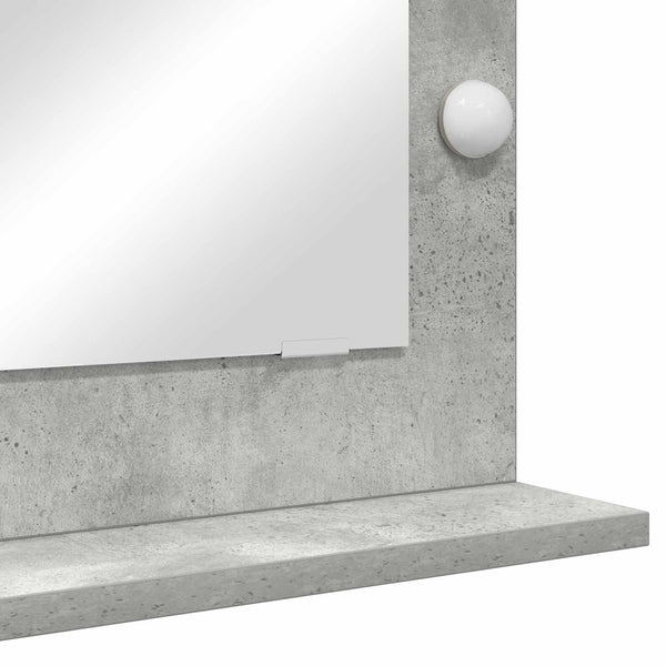 Rechteckiger Waschtischspiegel Betongrau 70x50 cm