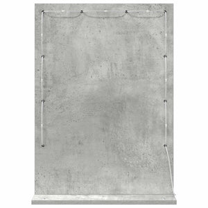 Rechteckiger Waschtischspiegel Betongrau 70x50 cm