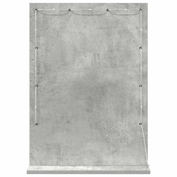 Rechteckiger Waschtischspiegel Betongrau 70x50 cm