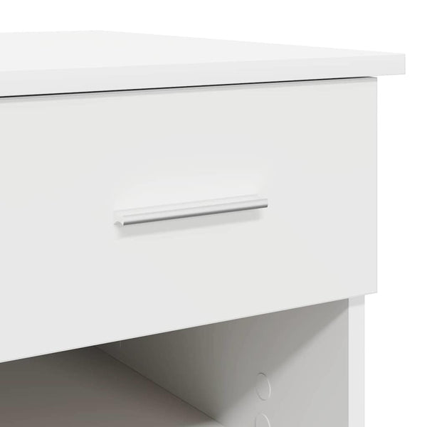 vidaXL Bureau avec tiroirs Blanc 90 x 49 x 75 cm Bois d'ingénierie