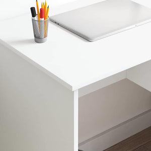 vidaXL Bureau avec tiroirs Blanc 90 x 49 x 75 cm Bois d'ingénierie