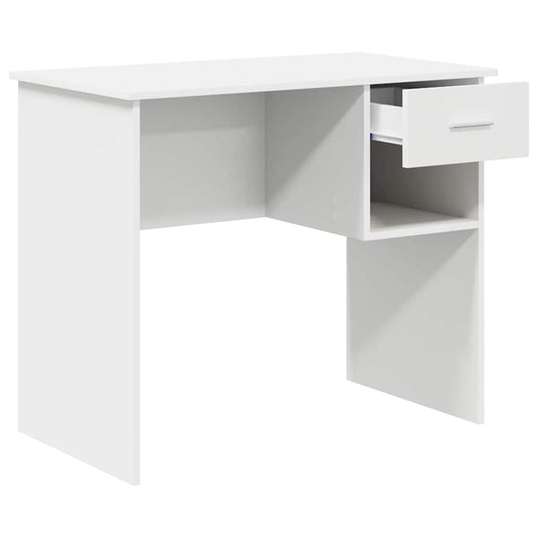vidaXL Bureau avec tiroirs Blanc 90 x 49 x 75 cm Bois d'ingénierie