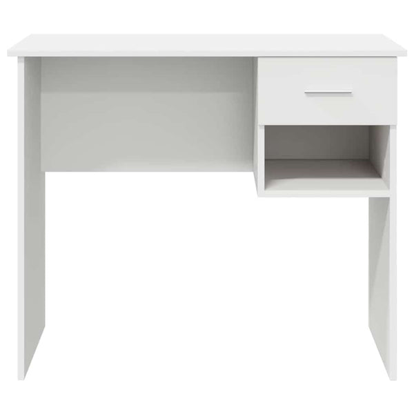 vidaXL Bureau avec tiroirs Blanc 90 x 49 x 75 cm Bois d'ingénierie