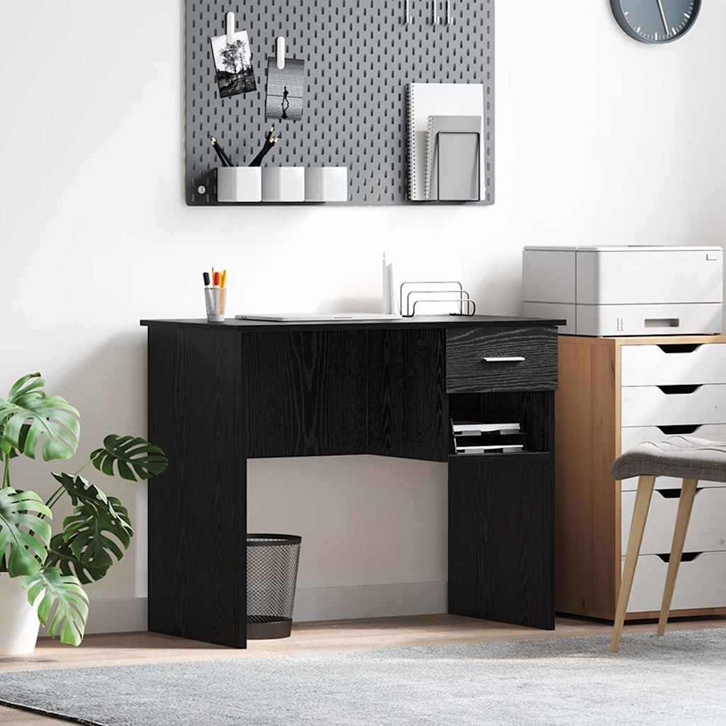 Schreibtisch Schwarz Eiche 90cm