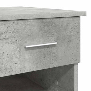 Schreibtisch mit Regal Beton Grau 90 cm
