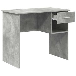 Schreibtisch mit Regal Beton Grau 90 cm