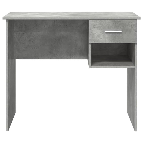 Schreibtisch mit Regal Beton Grau 90 cm
