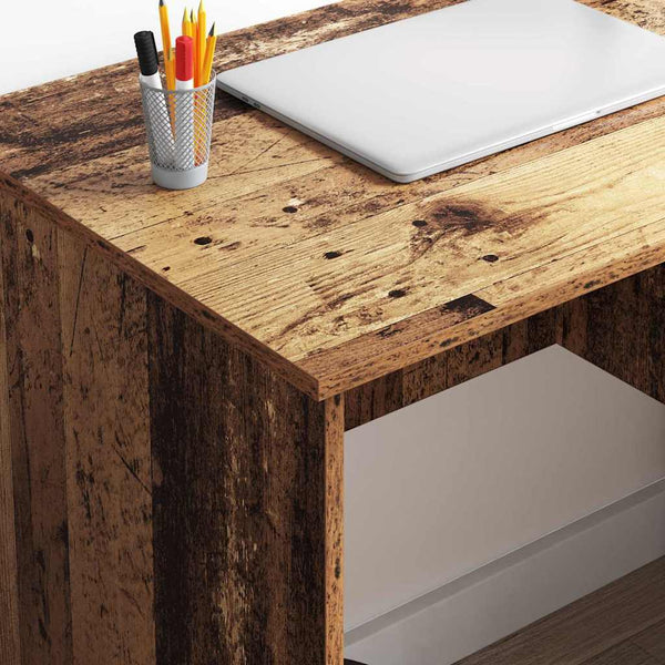 Schreibtisch mit Regal Altholz