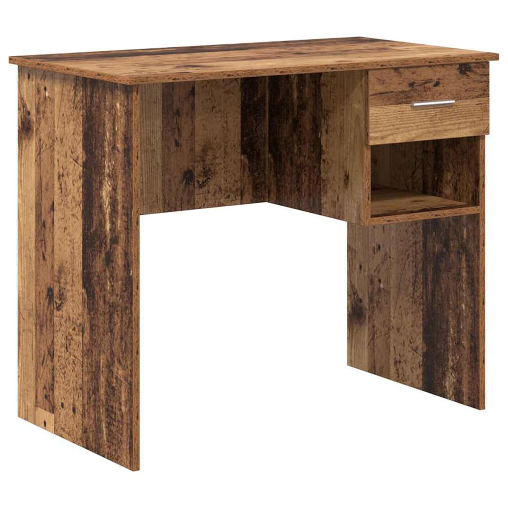 Schreibtisch mit Regal Altholz