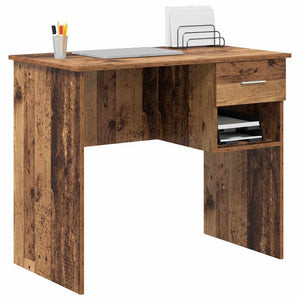 Schreibtisch mit Regal Altholz