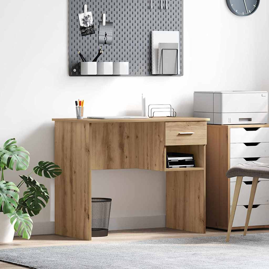 vidaXL Bureau chêne artisanat 90 x 49 x 75 cm Bois d'ingénierie