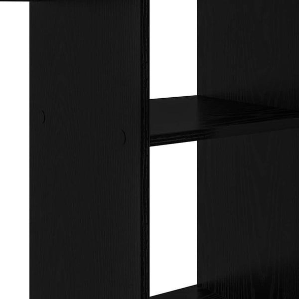 Schreibtisch mit Regal Schwarz Eichen-Optik