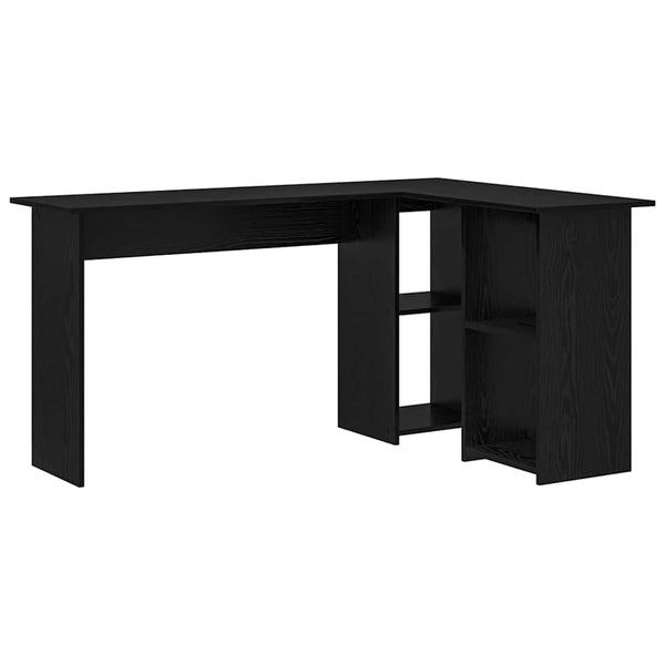 Schreibtisch mit Regal Schwarz Eichen-Optik