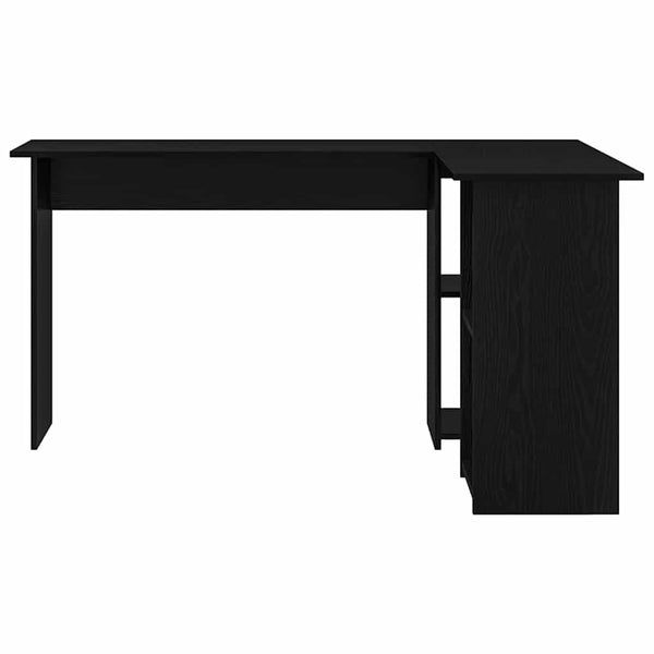 Schreibtisch mit Regal Schwarz Eichen-Optik