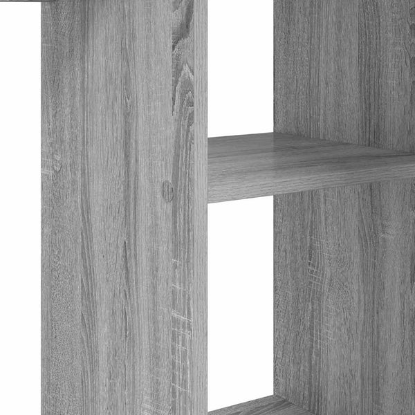 vidaXL Bureau Gris Sonoma 142 x 102 x 73 cm Bois d'ingénierie