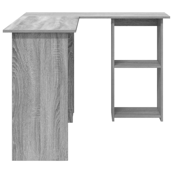 vidaXL Bureau Gris Sonoma 142 x 102 x 73 cm Bois d'ingénierie