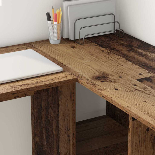 Schreibtisch mit Regal Altholz