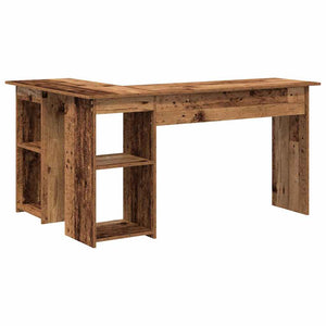 Schreibtisch mit Regal Altholz