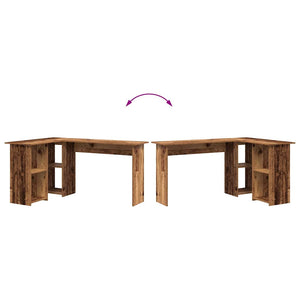 Schreibtisch mit Regal Altholz