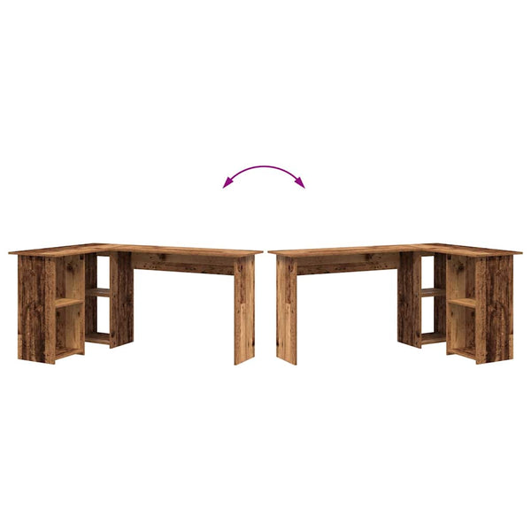 Schreibtisch mit Regal Altholz